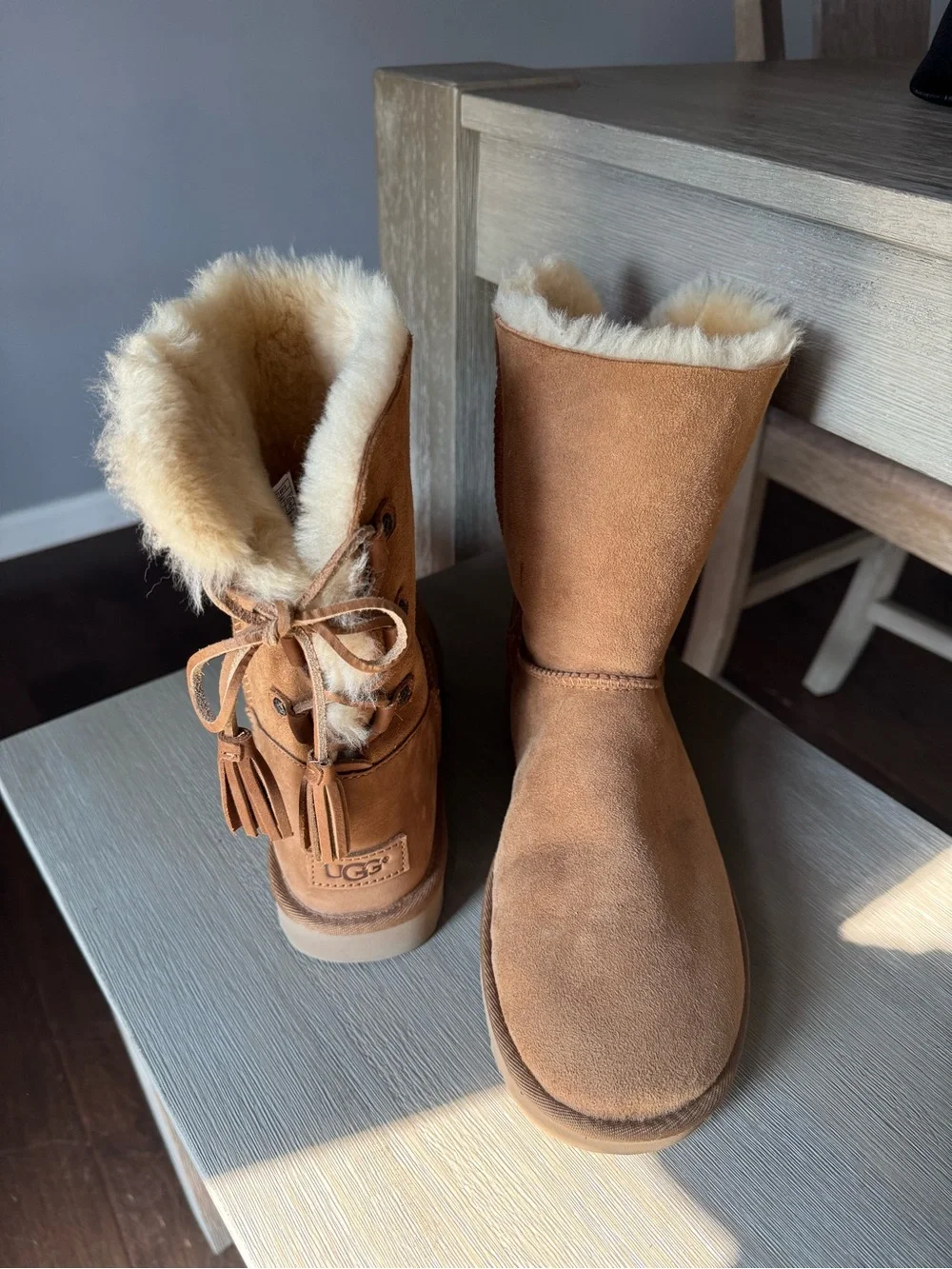UGG “Kristabelle” Boots w/ Corset Back & Tassel Laces NEW